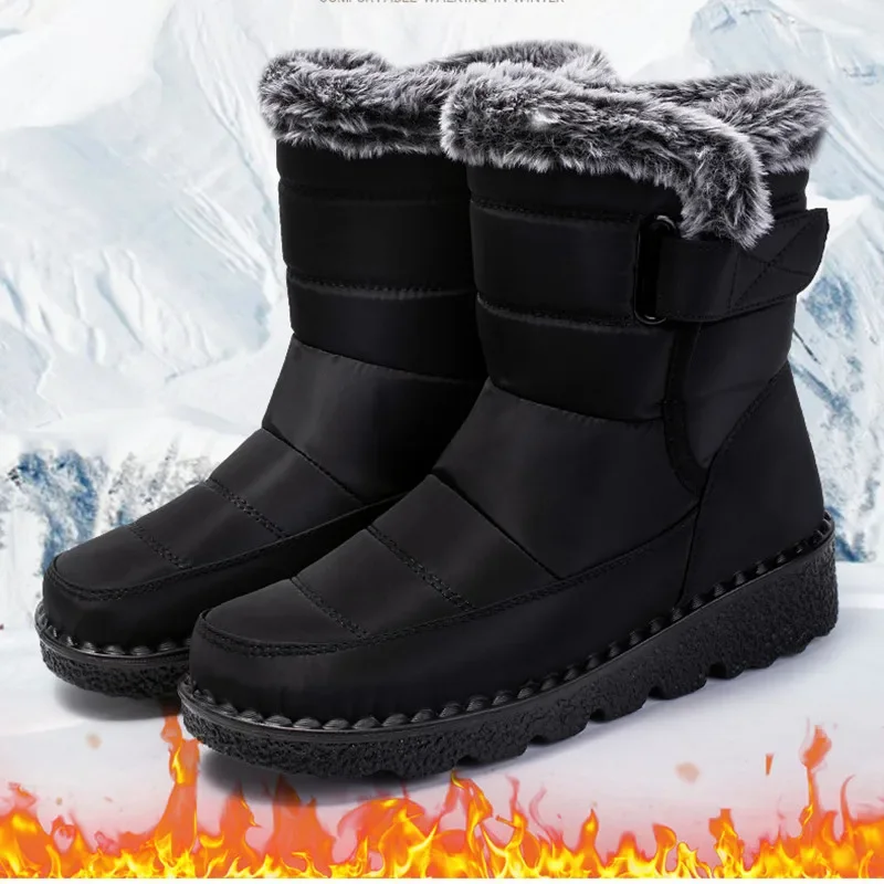Waterproof Winter Boots for Women 2025 New Faux Fur Long Plush Snow Boots Woman Platform Shoes Warm Cotton Couples Ankle Boots Waterproof Winter Boots for Women 2025 New Faux Fur Long Plush Snow Boots Woman Platform Shoes Warm Cotton Couples Ankle Boots