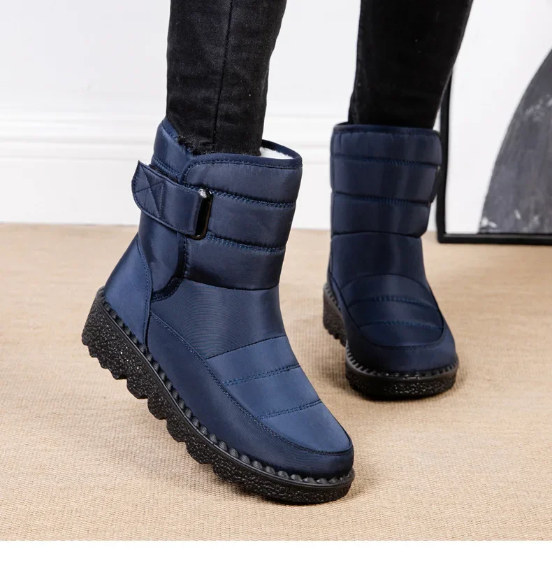Waterproof Winter Boots for Women 2025 New Faux Fur Long Plush Snow Boots Woman Platform Shoes Warm Cotton Couples Ankle Boots Waterproof Winter Boots for Women 2025 New Faux Fur Long Plush Snow Boots Woman Platform Shoes Warm Cotton Couples Ankle Boots