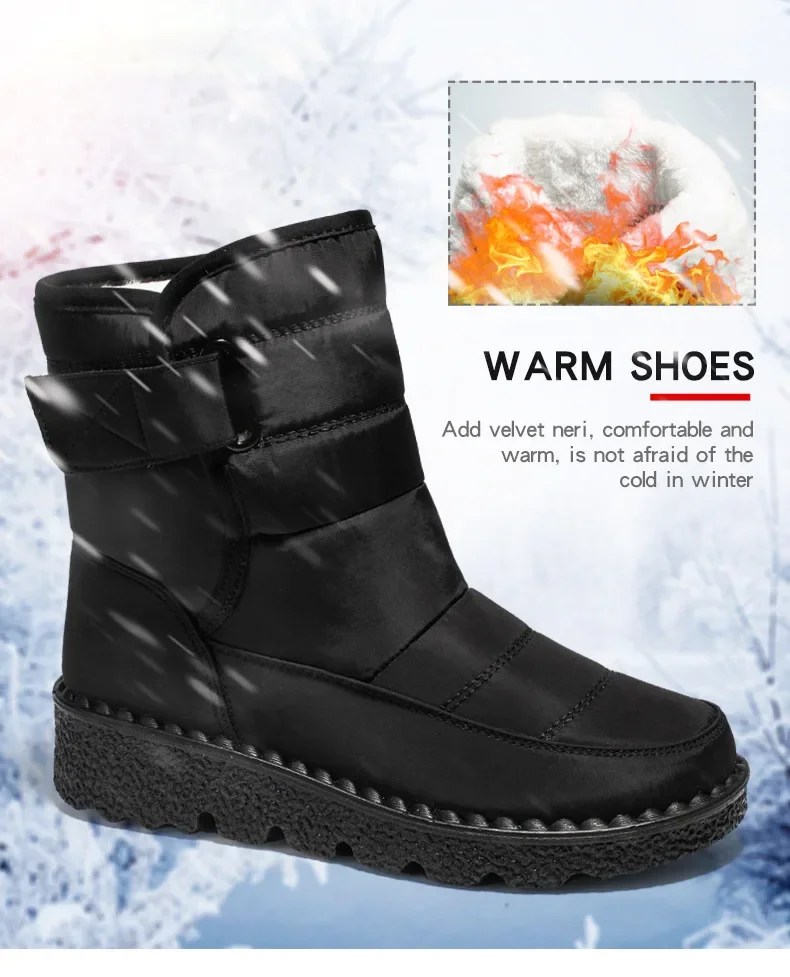 Waterproof Winter Boots for Women 2025 New Faux Fur Long Plush Snow Boots Woman Platform Shoes Warm Cotton Couples Ankle Boots Waterproof Winter Boots for Women 2025 New Faux Fur Long Plush Snow Boots Woman Platform Shoes Warm Cotton Couples Ankle Boots