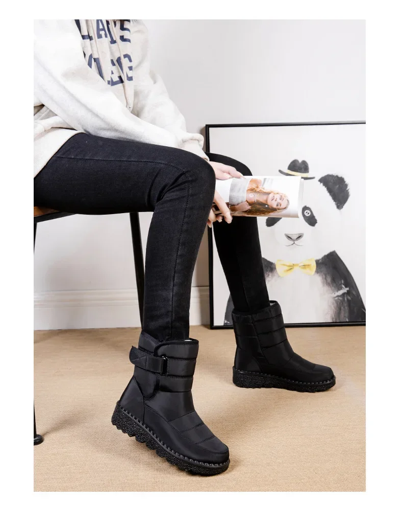Waterproof Winter Boots for Women 2025 New Faux Fur Long Plush Snow Boots Woman Platform Shoes Warm Cotton Couples Ankle Boots Waterproof Winter Boots for Women 2025 New Faux Fur Long Plush Snow Boots Woman Platform Shoes Warm Cotton Couples Ankle Boots