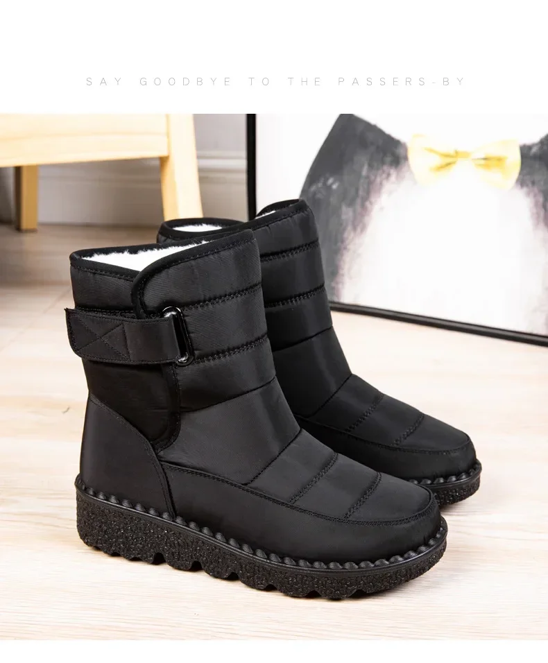 Waterproof Winter Boots for Women 2025 New Faux Fur Long Plush Snow Boots Woman Platform Shoes Warm Cotton Couples Ankle Boots Waterproof Winter Boots for Women 2025 New Faux Fur Long Plush Snow Boots Woman Platform Shoes Warm Cotton Couples Ankle Boots