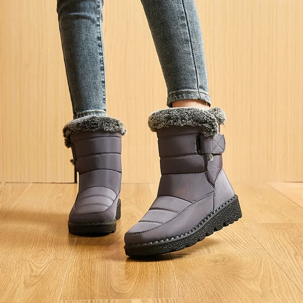 Waterproof Winter Boots for Women 2025 New Faux Fur Long Plush Snow Boots Woman Platform Shoes Warm Cotton Couples Ankle Boots Waterproof Winter Boots for Women 2025 New Faux Fur Long Plush Snow Boots Woman Platform Shoes Warm Cotton Couples Ankle Boots
