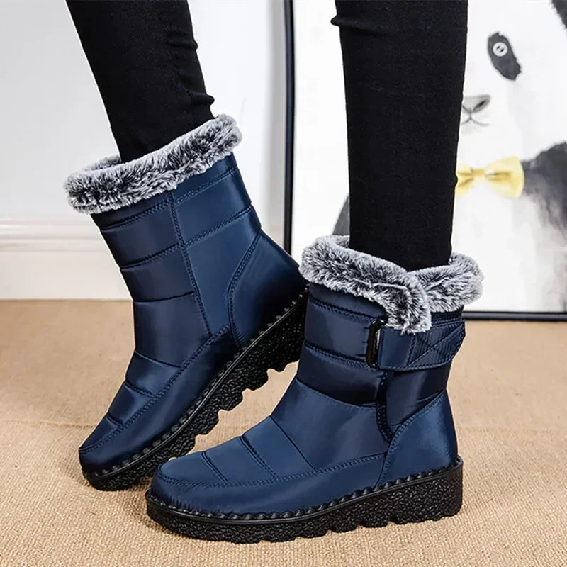 Waterproof Winter Boots for Women 2025 New Faux Fur Long Plush Snow Boots Woman Platform Shoes Warm Cotton Couples Ankle Boots Waterproof Winter Boots for Women 2025 New Faux Fur Long Plush Snow Boots Woman Platform Shoes Warm Cotton Couples Ankle Boots