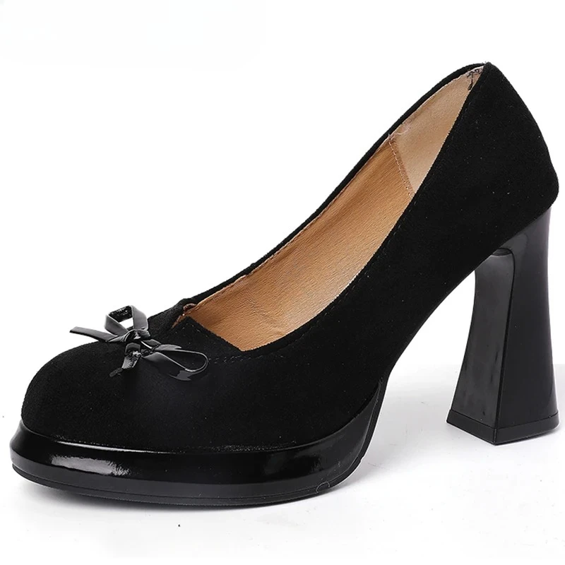 Butterfly-knot Women Mary Jane Shoes Fashion Shallow Slip on Pumps Concise Dress Thick Heel Ladies Footwear Butterfly-knot Women Mary Jane Shoes Fashion Shallow Slip on Pumps Concise Dress Thick Heel Ladies Footwear