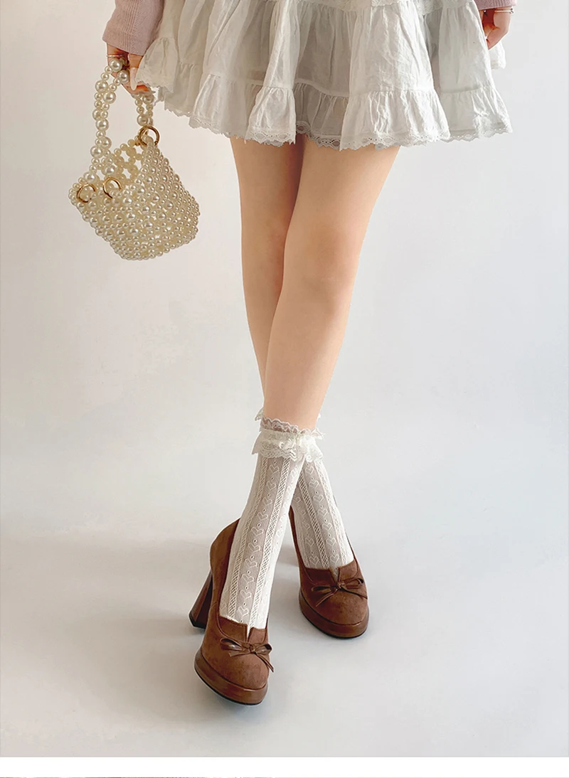 Butterfly-knot Women Mary Jane Shoes Fashion Shallow Slip on Pumps Concise Dress Thick Heel Ladies Footwear