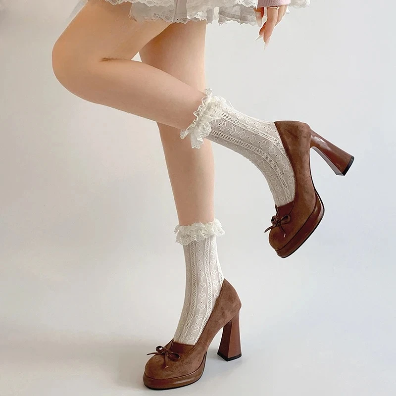 Butterfly-knot Women Mary Jane Shoes Fashion Shallow Slip on Pumps Concise Dress Thick Heel Ladies Footwear Butterfly-knot Women Mary Jane Shoes Fashion Shallow Slip on Pumps Concise Dress Thick Heel Ladies Footwear