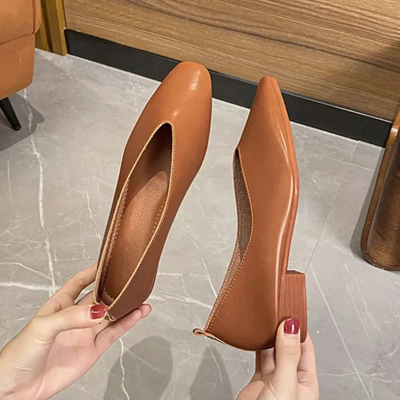 Woman Spring Casual Square Toe Low Soft Soled Lolita Flats Ballerina Red Female Elegant French Retro Buckle Mary Janes