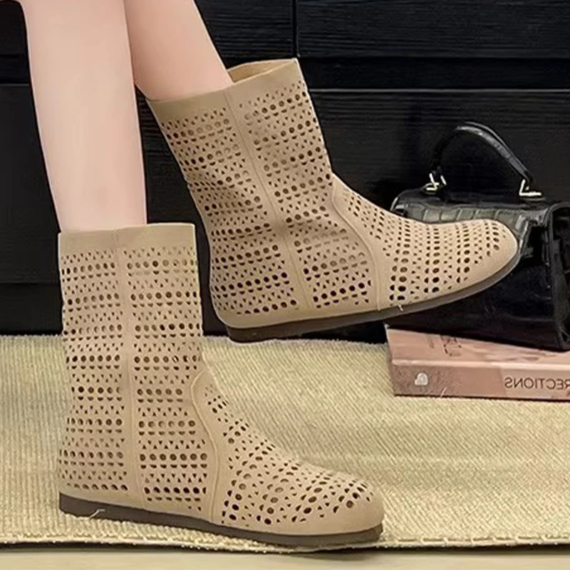 Women Flats Shoes Ankle Designer Sandals New Summer Woman Sport Shoes 2025 Fashion Cool Boots Dress Breathable