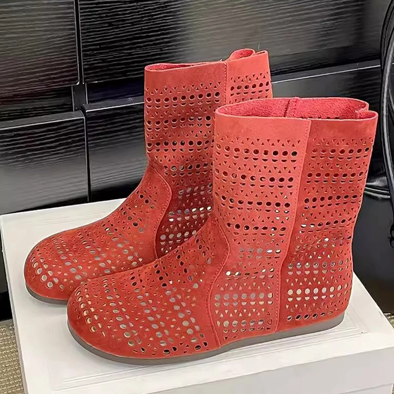 Women Flats Shoes Ankle Designer Sandals New Summer Woman Sport Shoes 2025 Fashion Cool Boots Dress Breathable