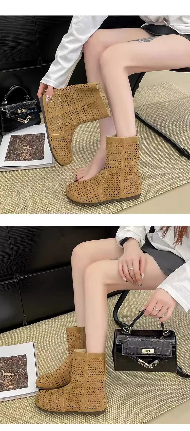 Women Flats Shoes Ankle Designer Sandals New Summer Woman Sport Shoes 2025 Fashion Cool Boots Dress Breathable