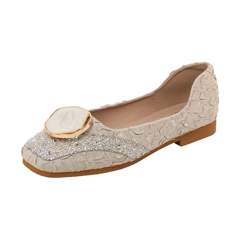 Plus Big Size Flat Shoes Square Toe Lock Flats Female Casual Women Shoes Soft Sole Glitter Woman Flats New Large Size Flats 2023 Plus Big Size Flat Shoes Square Toe Lock Flats Female Casual Women Shoes Soft Sole Glitter Woman Flats New Large Size Flats 2023