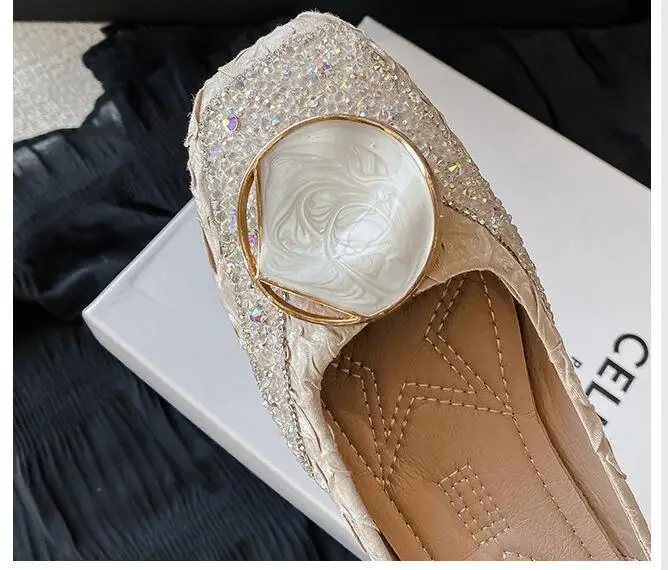Plus Big Size Flat Shoes Square Toe Lock Flats Female Casual Women Shoes Soft Sole Glitter Woman Flats New Large Size Flats 2023 Plus Big Size Flat Shoes Square Toe Lock Flats Female Casual Women Shoes Soft Sole Glitter Woman Flats New Large Size Flats 2023