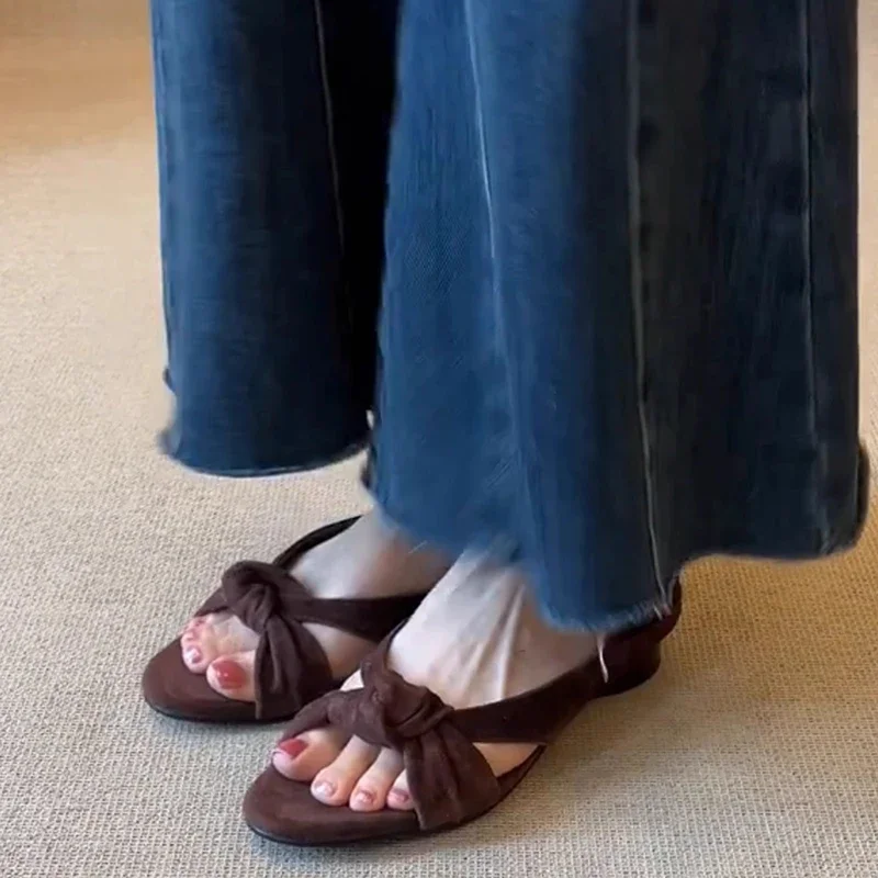 Summer Vintage Open Toe Women Sandals Elegant Low Heel Shoes Ladies Outdoor Gladiator Flats Sandalias Summer Vintage Open Toe Women Sandals Elegant Low Heel Shoes Ladies Outdoor Gladiator Flats Sandalias