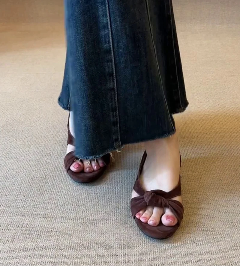 Summer Vintage Open Toe Women Sandals Elegant Low Heel Shoes Ladies Outdoor Gladiator Flats Sandalias