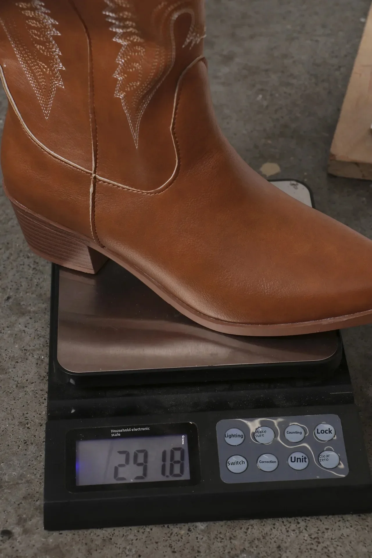 Plus Size Long Tube Boots Women's New Style High Heel Pointed Toe Denim Riding Boots Solid Color Western Style Bottes Rubber Mat