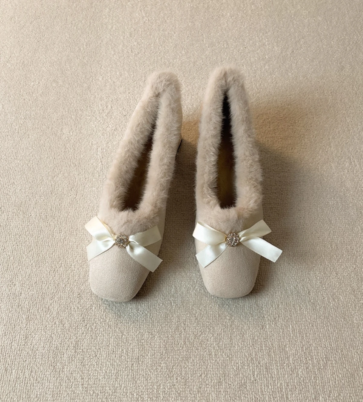 Fur Women High Heels Shoes Chunky Fashion Suede Pumps Designer Shallow Winter Boots Sexy Luxury Dress Zapatos Mujer Botas