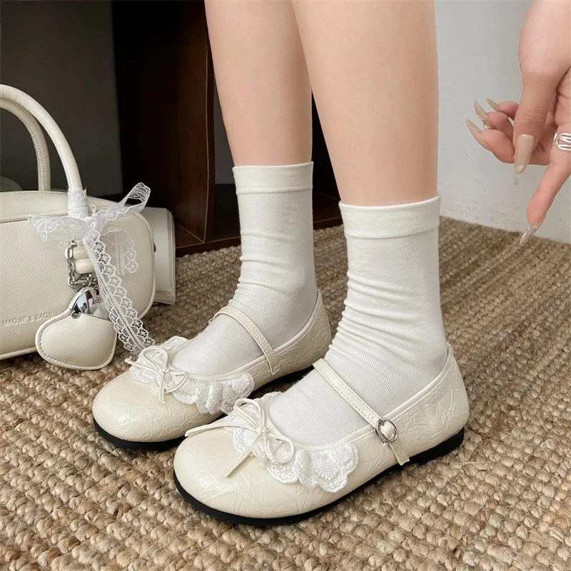 Autumn Butterfly-knot Women Ballet Flats Shoes Ladies Casual Soft Sole Eelgant Dress Flats Mary Jane Shoes