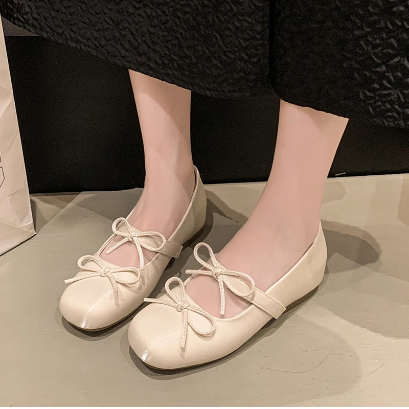 New Butterfly-knot Women Mary Jane Shoes Fashion Slip on Internal Elevation Shoes Ladies Outdoor Dress Shoes