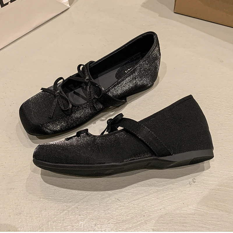 New Butterfly-knot Women Mary Jane Shoes Fashion Slip on Internal Elevation Shoes Ladies Outdoor Dress Shoes