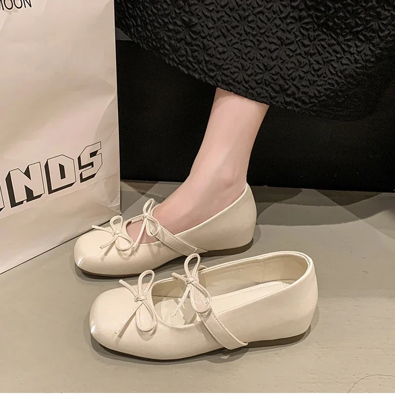 New Butterfly-knot Women Mary Jane Shoes Fashion Slip on Internal Elevation Shoes Ladies Outdoor Dress Shoes