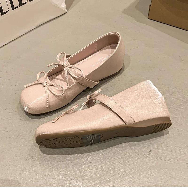 New Butterfly-knot Women Mary Jane Shoes Fashion Slip on Internal Elevation Shoes Ladies Outdoor Dress Shoes