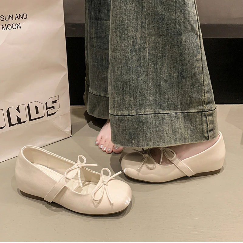 New Butterfly-knot Women Mary Jane Shoes Fashion Slip on Internal Elevation Shoes Ladies Outdoor Dress Shoes