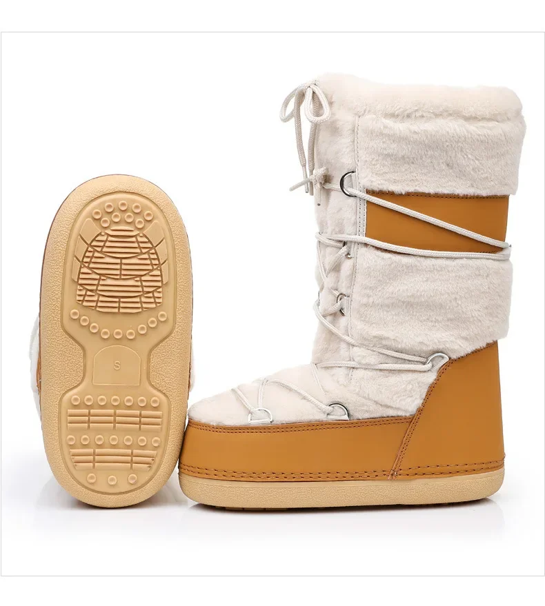 Women's Winter Boots 2025 New Thickened Space Boots Women Fur Splicing High Tube Woman Snow Boots Ldaies Winter Shoes Non-slip Women's Winter Boots 2025 New Thickened Space Boots Women Fur Splicing High Tube Woman Snow Boots Ldaies Winter Shoes Non-slip
