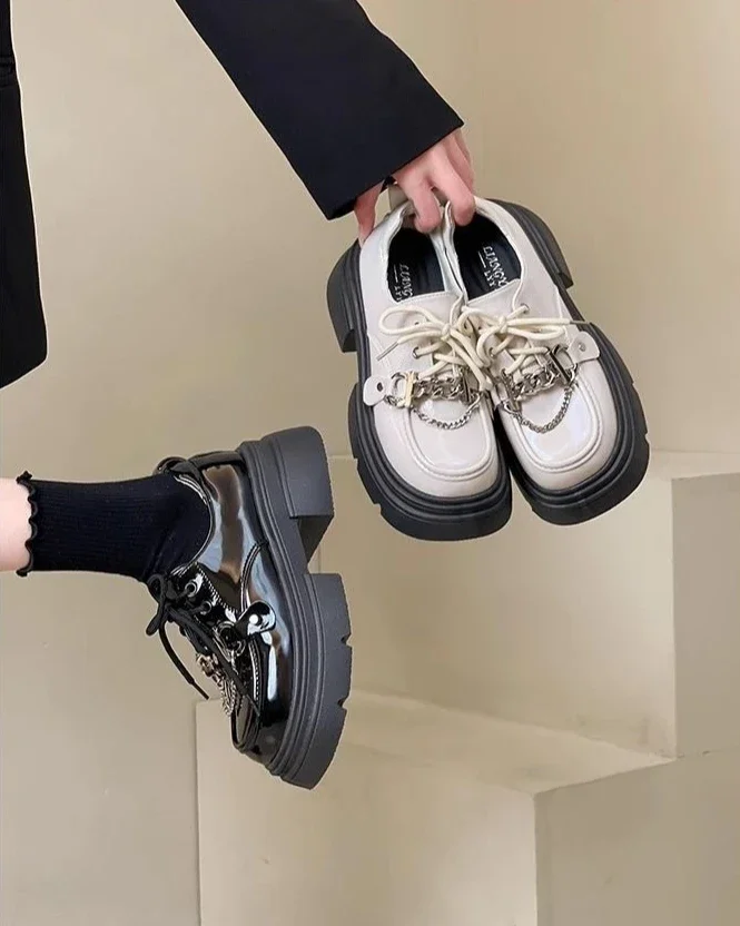 Platform Round Toe Ladies Pumps Women's Shoes with Medium Heels Chic Point Non Slip on Offer Shoe High Quality Lastest Discount