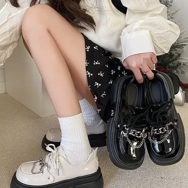 Platform Round Toe Ladies Pumps Women's Shoes with Medium Heels Chic Point Non Slip on Offer Shoe High Quality Lastest Discount