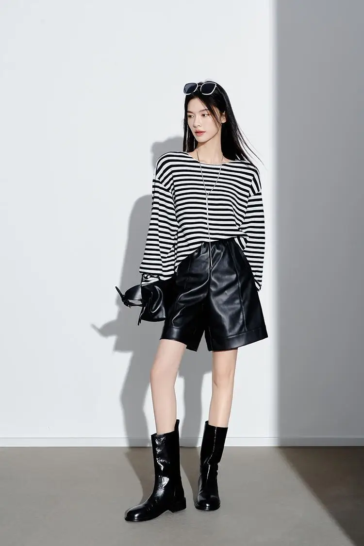 Black Western Punk Mid Calf Shoes For Woman Women's Boots Half High Round Toe Quality On Offer Comfortable Goth Footwear Black Western Punk Mid Calf Shoes For Woman Women's Boots Half High Round Toe Quality On Offer Comfortable Goth Footwear