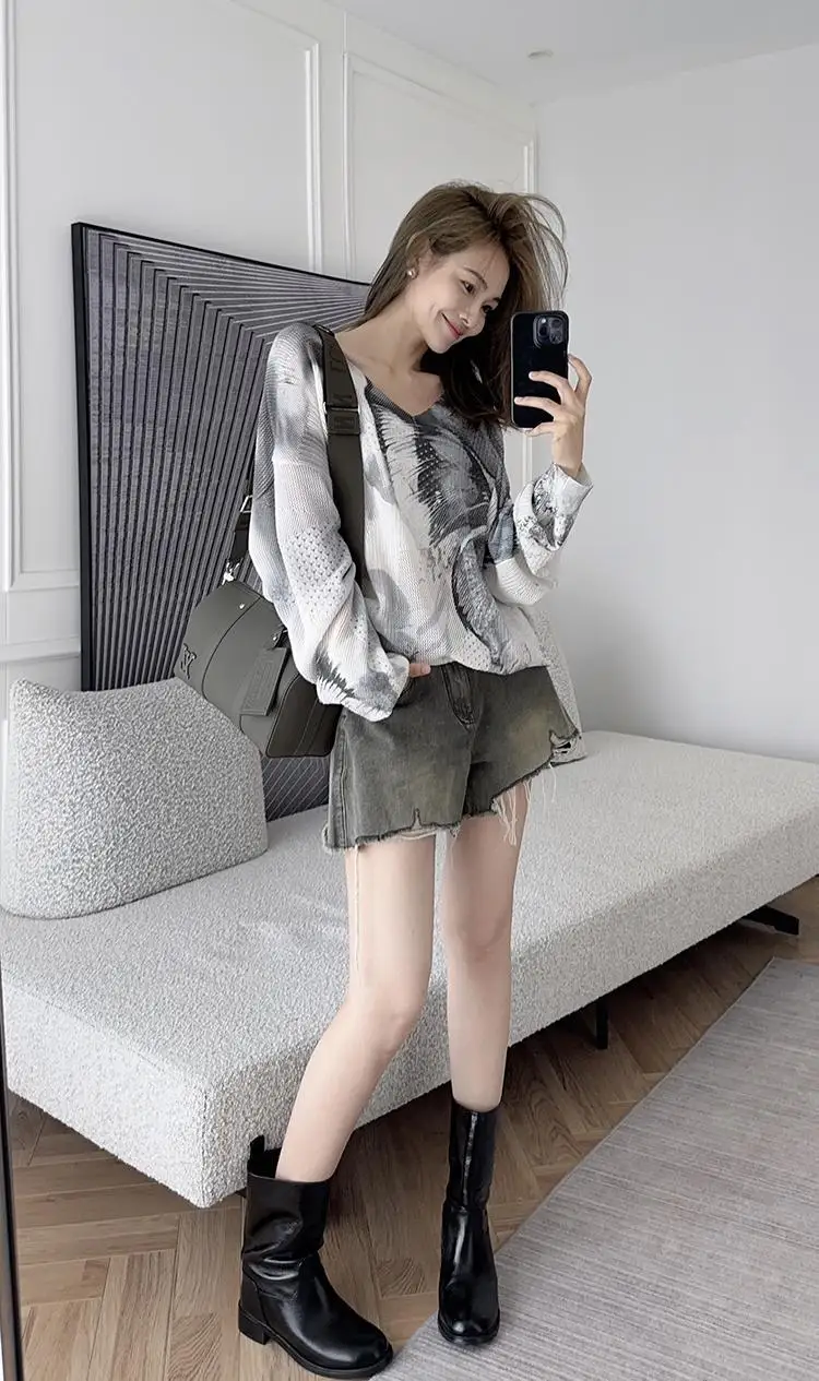 Black Western Punk Mid Calf Shoes For Woman Women's Boots Half High Round Toe Quality On Offer Comfortable Goth Footwear Black Western Punk Mid Calf Shoes For Woman Women's Boots Half High Round Toe Quality On Offer Comfortable Goth Footwear