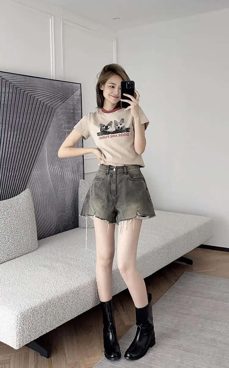 Black Western Punk Mid Calf Shoes For Woman Women's Boots Half High Round Toe Quality On Offer Comfortable Goth Footwear Black Western Punk Mid Calf Shoes For Woman Women's Boots Half High Round Toe Quality On Offer Comfortable Goth Footwear