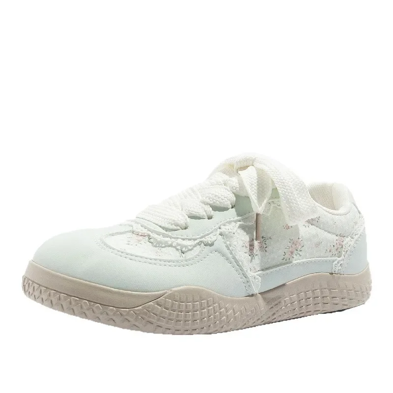 Flat Bottom Women's Board Shoes Summer New Fashion Breathable Heightening White Sneakers Soft Bottom Rubber