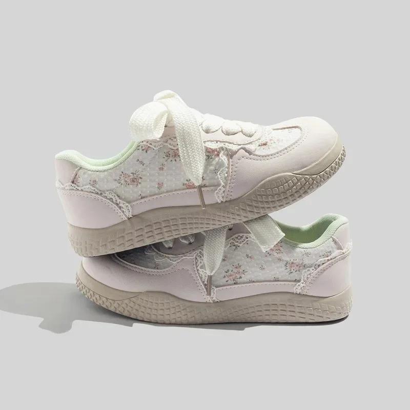 Flat Bottom Women's Board Shoes Summer New Fashion Breathable Heightening White Sneakers Soft Bottom Rubber