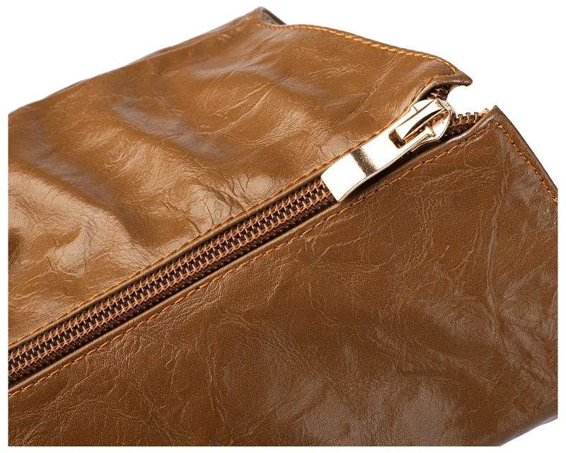 Winter Plush Slouch Buckle Belt Knee High Boots Women Chunky Heels Dress Party Ladies Brown Pleated Microfiber Zipper Long Boots