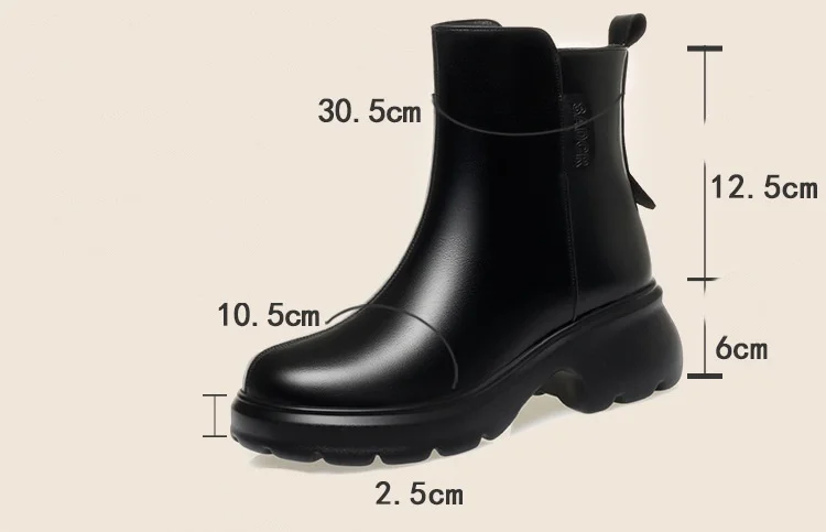 6cm British Style Fall Winter Soft Leather Boots Women's Platform Shoes Elegant Block Heels Warm Fur Ankle Boots Office Mom 6cm British Style Fall Winter Soft Leather Boots Women's Platform Shoes Elegant Block Heels Warm Fur Ankle Boots Office Mom