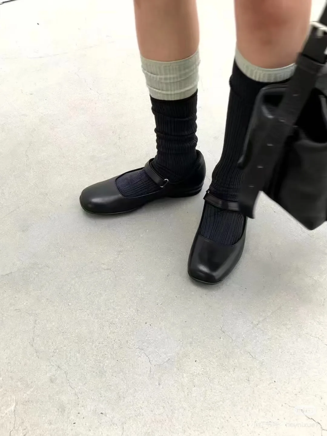 Square Toe Mary Jane Shoes Plus Size Women's Shoes 33-44 Summer Asaguchi Single Shoe Women's Commuter Ballet Flats