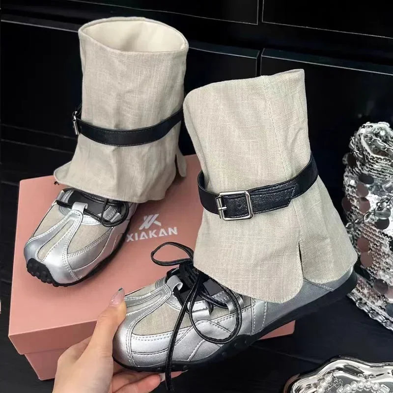 Flats Women Cool Boots Casual Sport Shoes Designer Trend Sneakers Summer Woman Fashion Shoes 2025 New Brand Zapatillas De Mujer