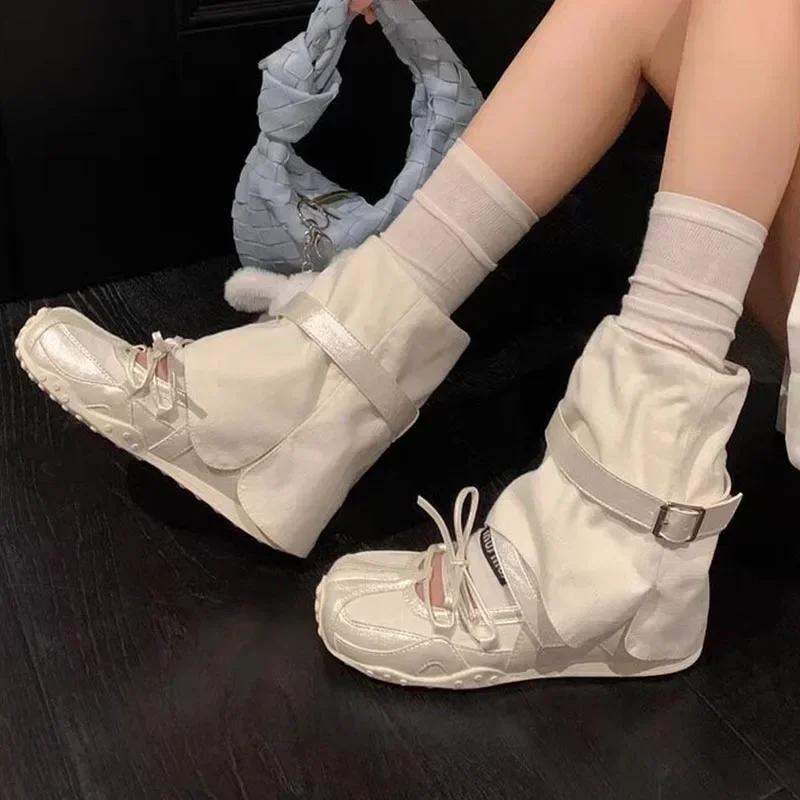 Flats Women Cool Boots Casual Sport Shoes Designer Trend Sneakers Summer Woman Fashion Shoes 2025 New Brand Zapatillas De Mujer