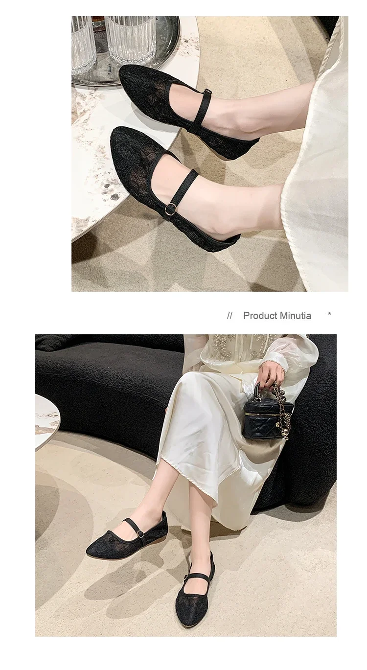 2024 New Women Flats Shoes Summer Ballet Flats Fashion Bow Women Shoes Slip on Sweet Hollow Flat Shoes Female Zapatos De Mujer