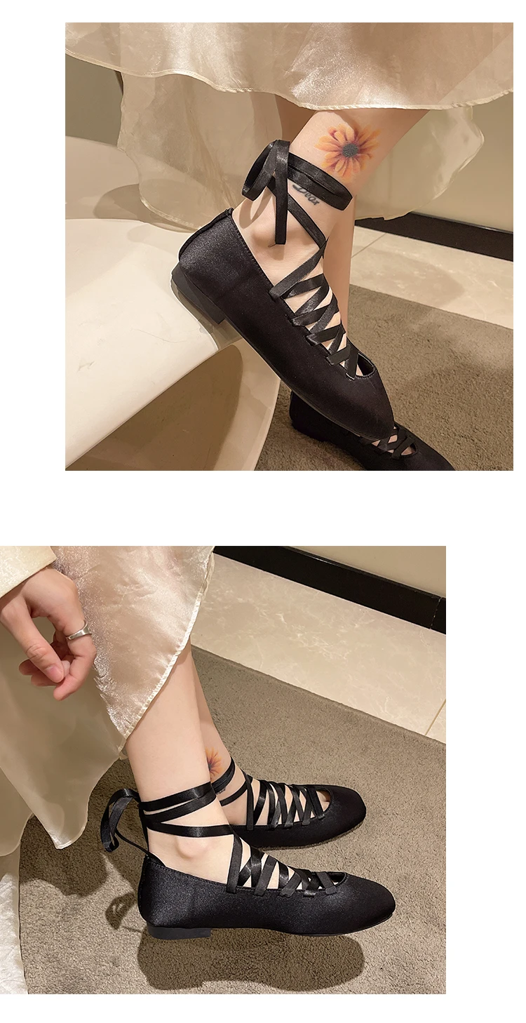 Shoes Woman 2025 Ballet Flats Square Toe Female Footwear New Big Size Retro Ballerinas Dress Mary Janes Ballerinas Woman Shoes Woman 2025 Ballet Flats Square Toe Female Footwear New Big Size Retro Ballerinas Dress Mary Janes Ballerinas Woman