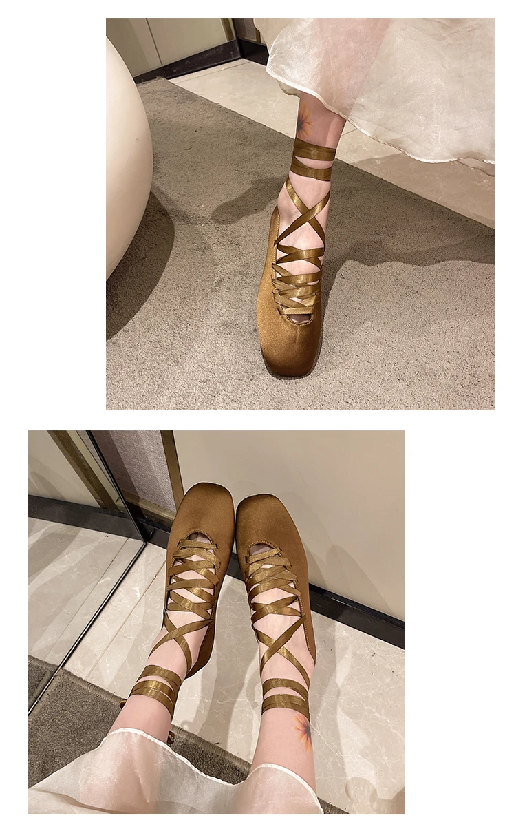 Shoes Woman 2025 Ballet Flats Square Toe Female Footwear New Big Size Retro Ballerinas Dress Mary Janes Ballerinas Woman Shoes Woman 2025 Ballet Flats Square Toe Female Footwear New Big Size Retro Ballerinas Dress Mary Janes Ballerinas Woman