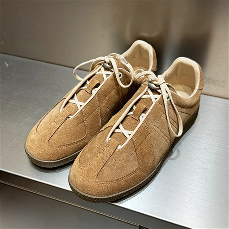 Women's Shoes Retro Fashion Flat Heel All Match Casual Trainers Solid Tennis Female Sneakers Runway Sport Shoes