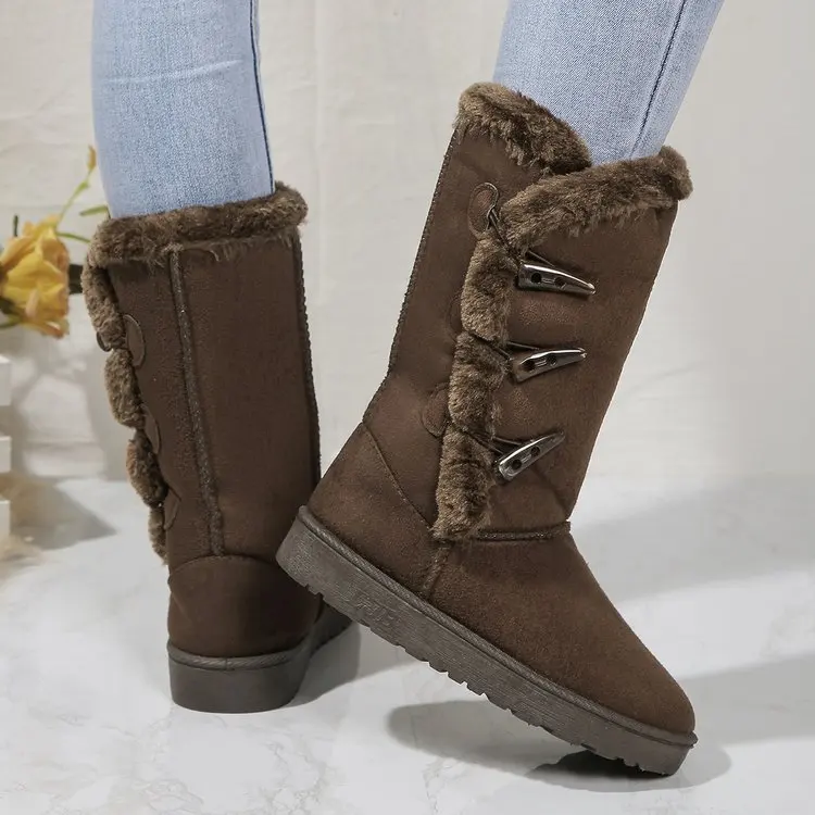 Classic Plush Snow Boots and Calf Women's Boots Wool Women's Boots Warm Winter Shoes 2025 Winter New Women's Shoes Classic Plush Snow Boots and Calf Women's Boots Wool Women's Boots Warm Winter Shoes 2025 Winter New Women's Shoes