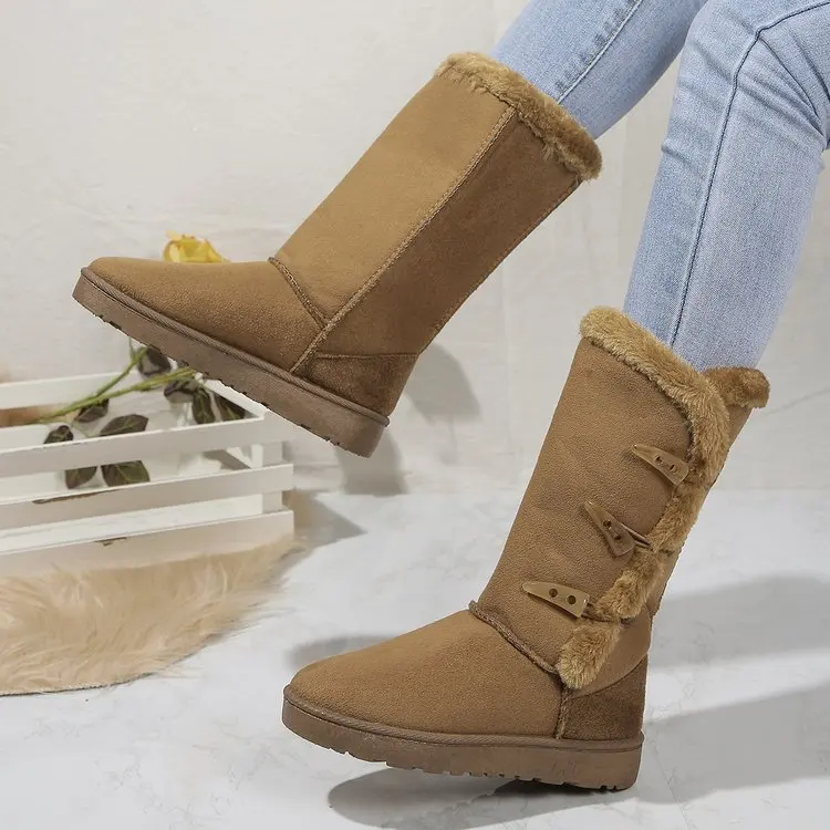 Classic Plush Snow Boots and Calf Women's Boots Wool Women's Boots Warm Winter Shoes 2025 Winter New Women's Shoes Classic Plush Snow Boots and Calf Women's Boots Wool Women's Boots Warm Winter Shoes 2025 Winter New Women's Shoes