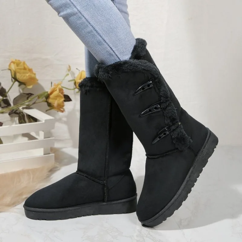 Classic Plush Snow Boots and Calf Women's Boots Wool Women's Boots Warm Winter Shoes 2025 Winter New Women's Shoes