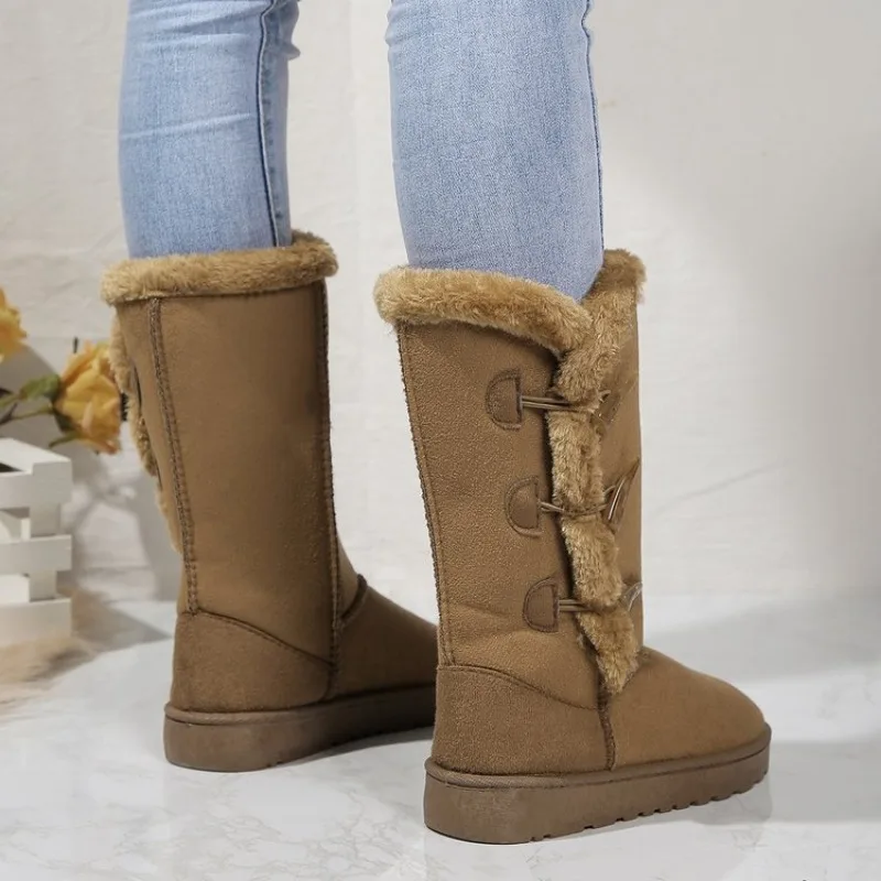 Classic Plush Snow Boots and Calf Women's Boots Wool Women's Boots Warm Winter Shoes 2025 Winter New Women's Shoes