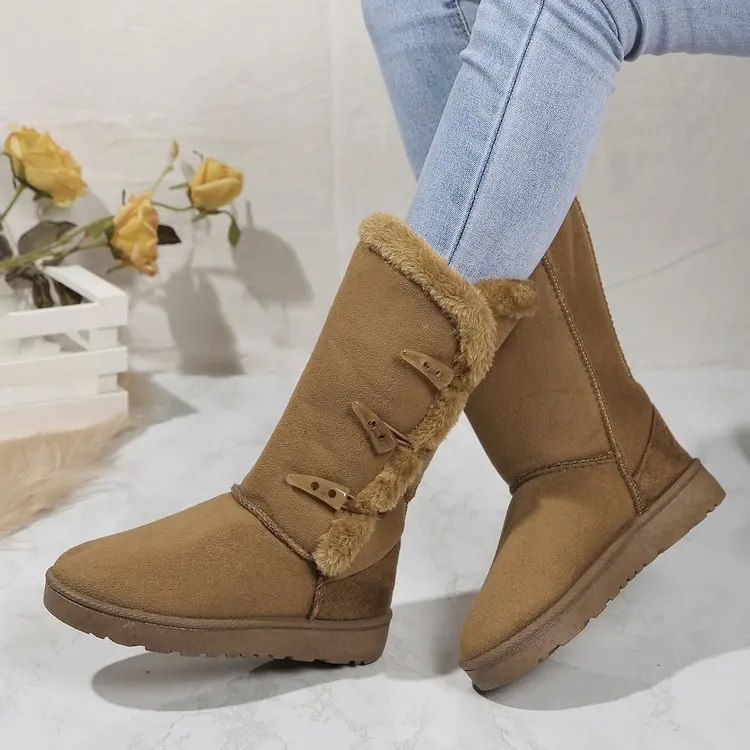 Classic Plush Snow Boots and Calf Women's Boots Wool Women's Boots Warm Winter Shoes 2025 Winter New Women's Shoes Classic Plush Snow Boots and Calf Women's Boots Wool Women's Boots Warm Winter Shoes 2025 Winter New Women's Shoes