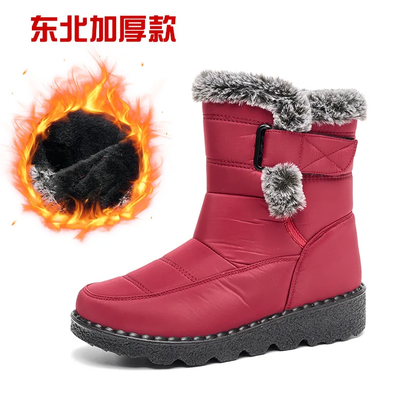 Boots Women Snow Plush Shoes Woman Platform Women's Boots Flat Keep Warm Women Shoes Casual Plus Size Winter Boots