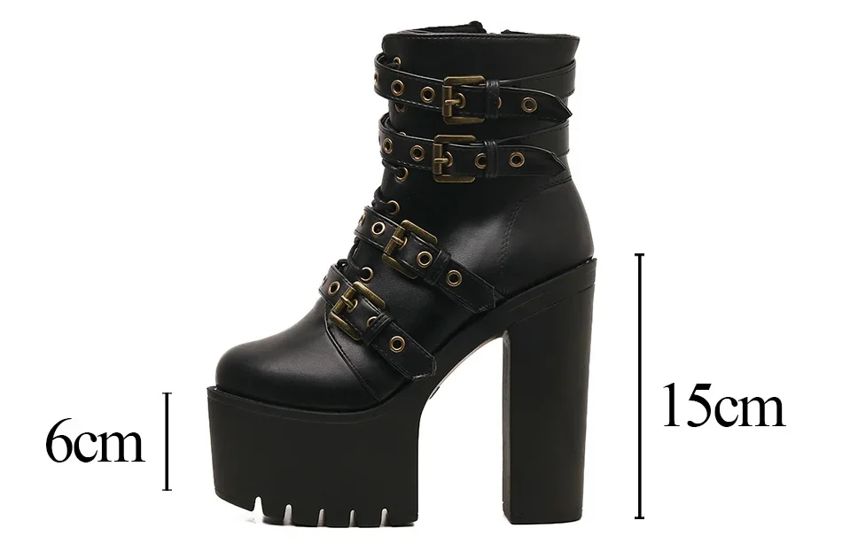 Sexy Rivet Black Ankle Boots Women Platform Soft Leather Autumn Winter Ladies Boots with Zipper Ultra High Heels Shoes Sexy Rivet Black Ankle Boots Women Platform Soft Leather Autumn Winter Ladies Boots with Zipper Ultra High Heels Shoes